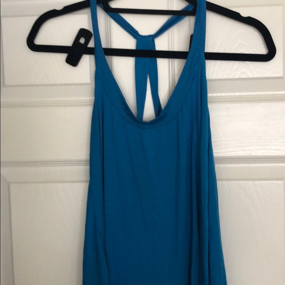 Blue racer back tank